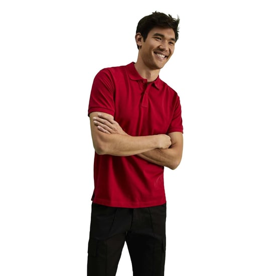 Asquith & Fox Mens Plain Short Sleeve Polo Shirt (Cherry Red) - Image 4