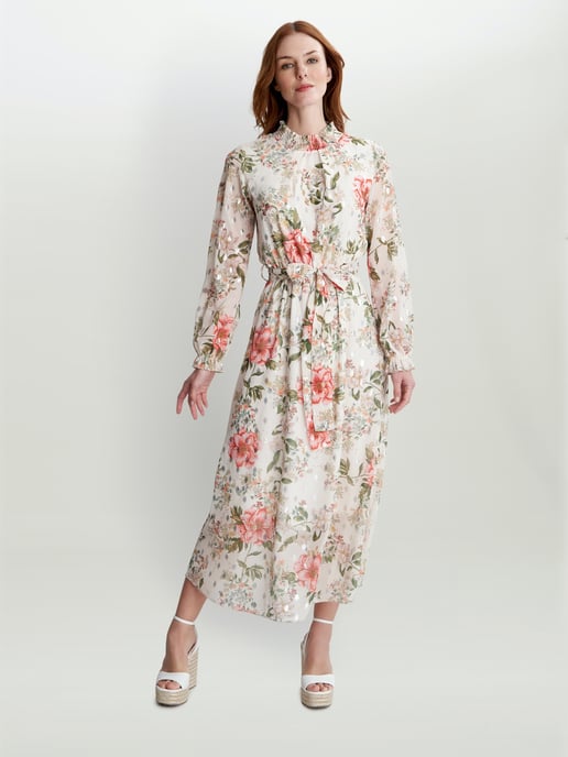 Jodette Shirred Neck Dress