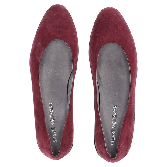 Stuart Weitzman Pear-Embellished Flats in Red Suede - Image 5