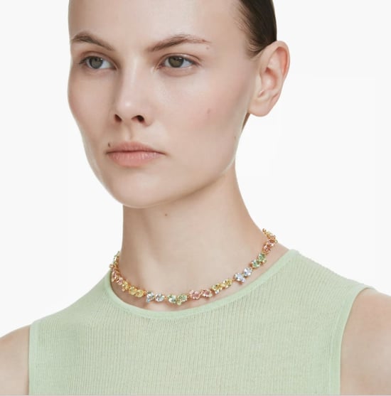 Swarovski 'Gema' Women's Gold Plated Metal Necklace - Gold 5714836 - Image 6