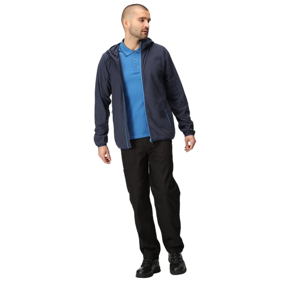 Regatta Mens Navigate Full Zip Fleece Jacket (Navy/French Blue) - Image 5