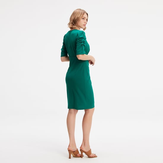 Jersey dress with zip side - Image 5
