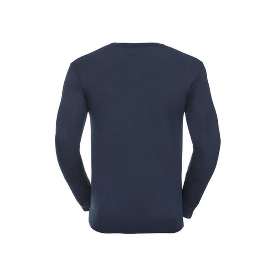 Russell Collection Mens Cotton Acrylic V Neck Sweatshirt (French Navy) - Image 2