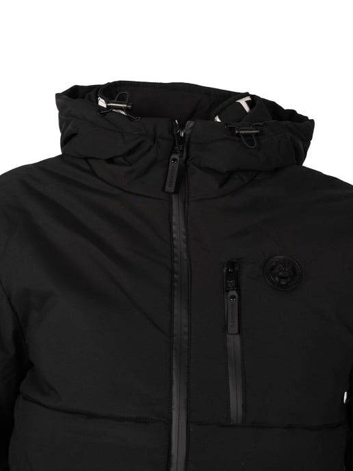 Chaqueta Negra con Logo Circular acolchada de Plein Sport - Image 3