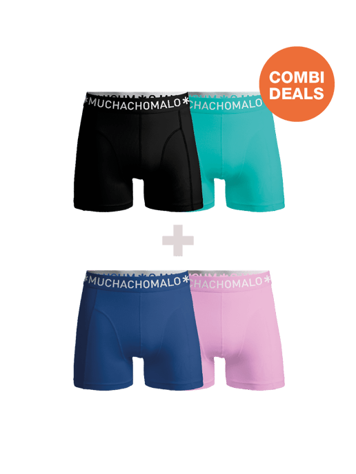 Muchachomalo - 2-pack + 2-pack Boxershorts Men - Combi deal