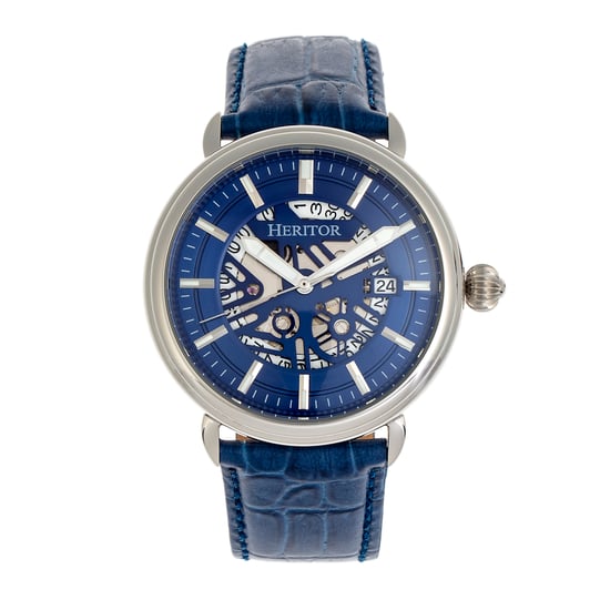 Reloj Automático Heritor Mattias con Correa de Cuero y Fecha - Image 1