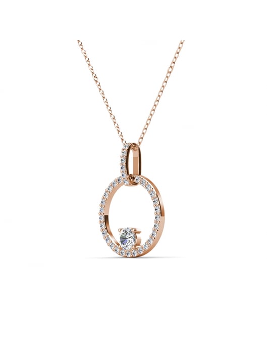 Colgante Amory - Oro rosa y cristal - Image 3