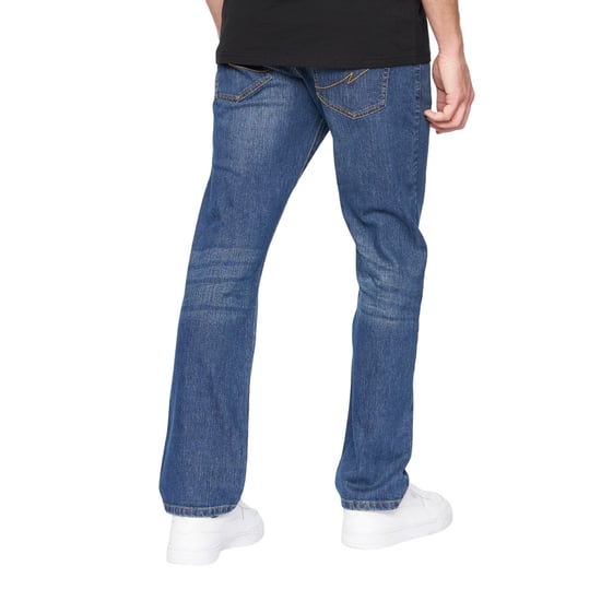 Crosshatch Mens Bandol Straight Leg Jeans (Stone Wash) - Image 2