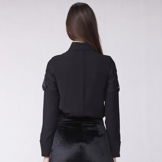 Scalloped edge lace shirt - Image 2