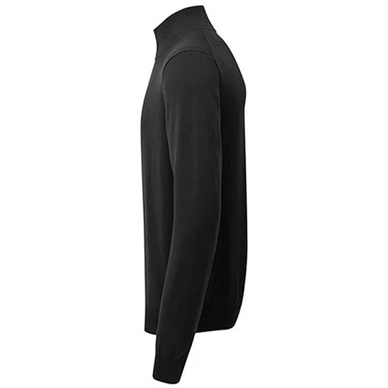 Asquith & Fox Mens Cotton Blend Zip Sweatshirt (Black)