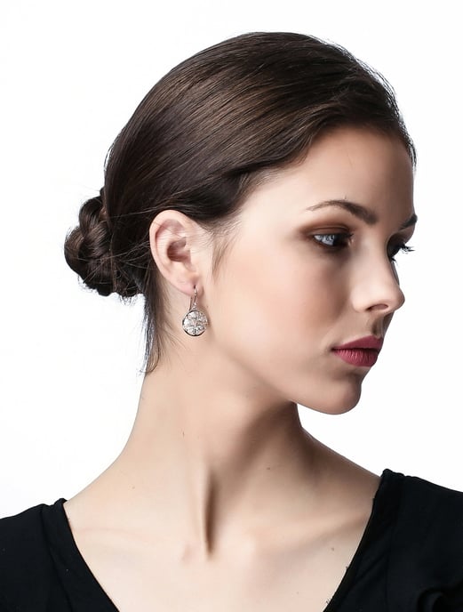 Orphelia 'Oceane' Women's 925 Sterling Silver Drop Earrings - Silver ZO-7090 - Image 4
