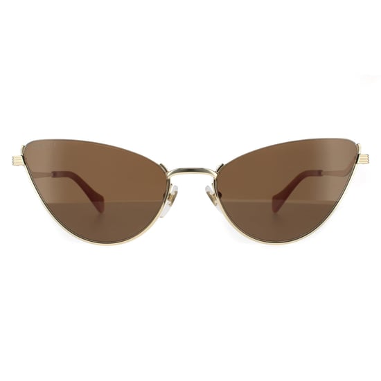 Gafas de sol Gucci Cat Eye para mujer en dorado y marrón - Image 1