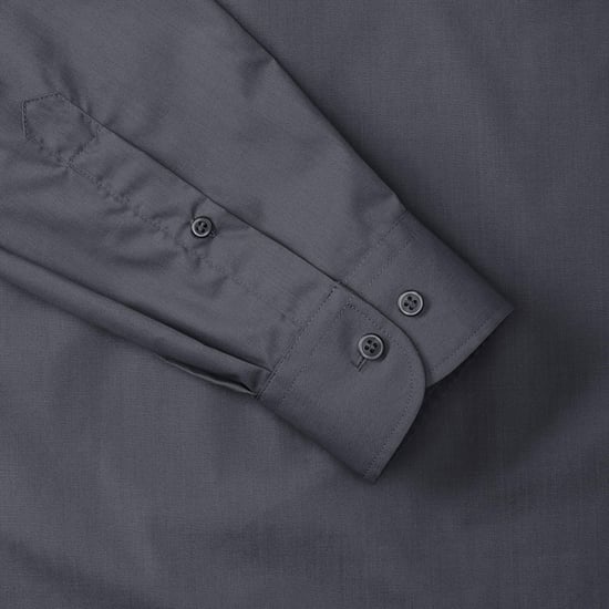 Russell Collection Mens Long Sleeve Shirt (Convoy Grey)