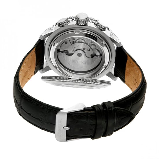 Reloj de Hombre Heritor Automático Aura con Correa de Cuero Semi-Esqueleto - Image 4
