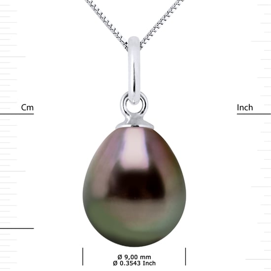 DIADEMA - Pendant - White Gold and Tahitian Pearl