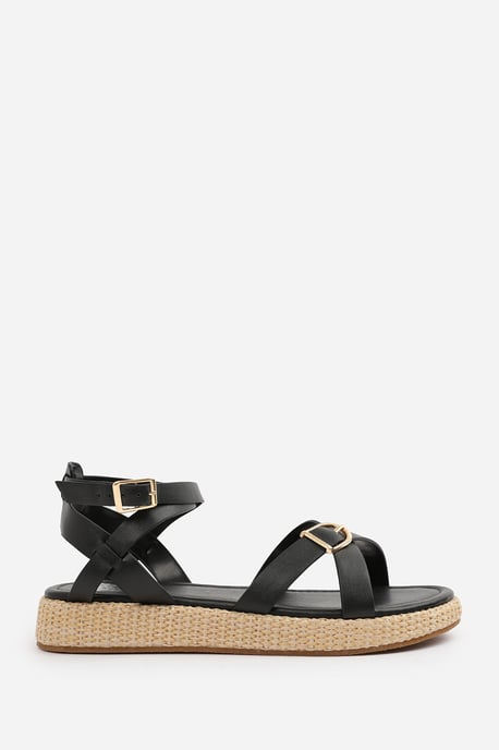 Wheres That From Womens 'Sofia' Cross Over Buckle Strap Sandals