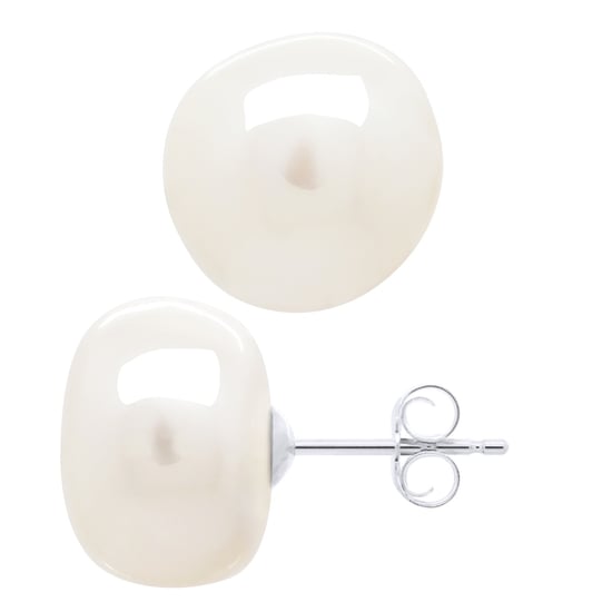 Earrings of Silver 925 and Real Cultured Freshwater Pearls Baroque 12-13 mm - Image 1