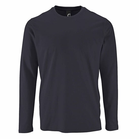 SOLS Mens Imperial Long Sleeve T-Shirt (Mouse Grey) - Image 1