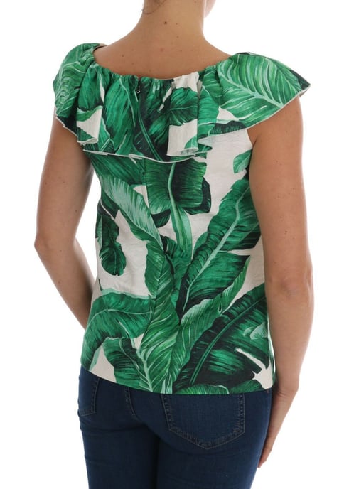 Blusa de lentejuelas de piña y plátano para mujer de Dolce & Gabbana - Image 3