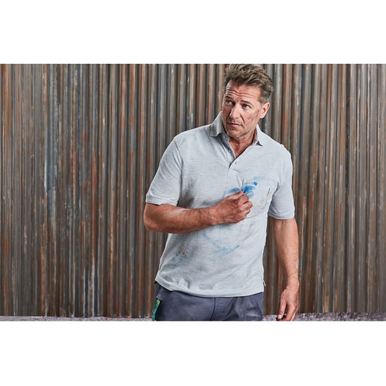 Russell Europe Mens Short Sleeve Cotton T-Shirt (Light Oxford) - Image 4
