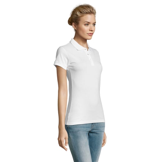 SOLS Womens/Ladies Perfect Polo Shirt (White) - Image 3