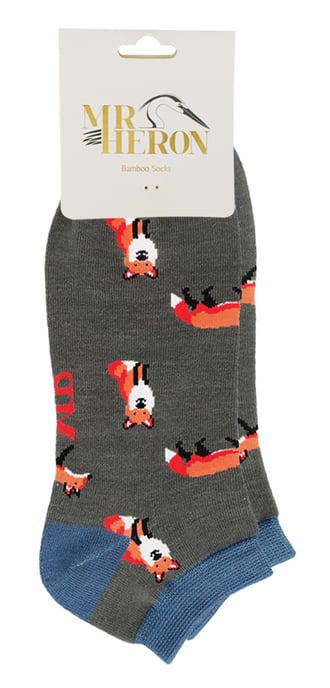 Calcetines Bajos Transpirables para Hombre - Zorros (Carbón) - Image 2