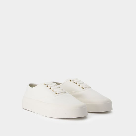 Lace Up Sneakers - Maison Kitsune - Cotton - White