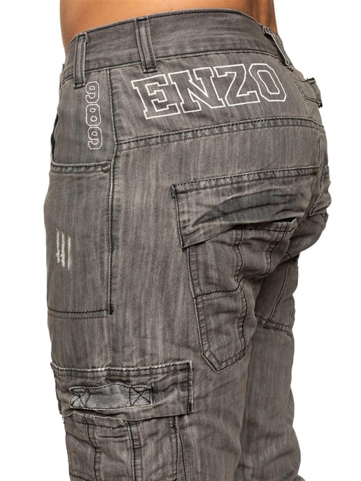 Enzo | Vaqueros de combate para hombre - Gris - Image 4