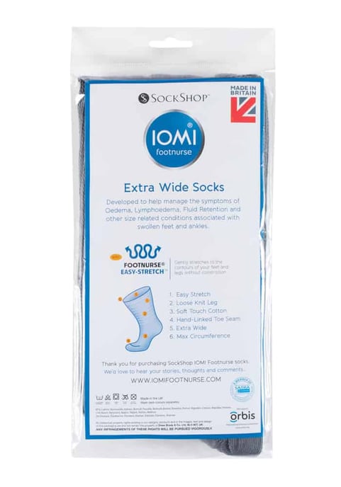 Calcetines para hombres y mujeres con edema, de algodón extra ancho y suave, para pies hinchados - Image 2