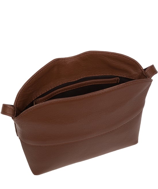 'Lolo' Dark Tan Nappa Leather Cross Body Bag