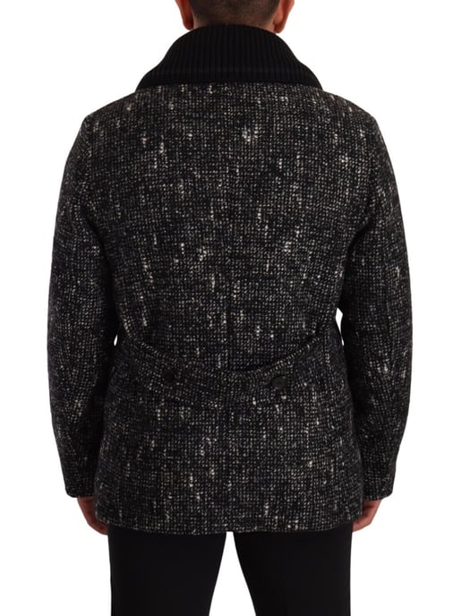 Abrigo de lana negro de doble botonadura de Dolce & Gabbana para hombre - Image 3