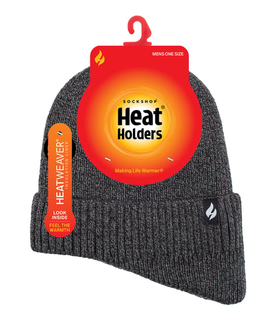 Heat Holders - Gorro Térmico Acrílico de Expedición de Invierno con Cuello Caído para Hombre - Gris - Image 2
