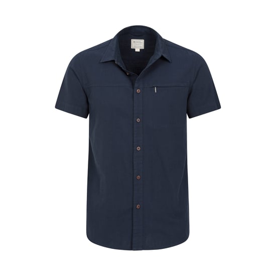 Mountain Warehouse Mens Coconut Slub Short-Sleeved Shirt (Navy) - Image 4