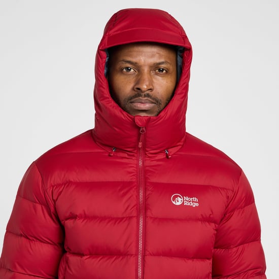 North Ridge Men's Tech Down II Puffer Jacket with Removable Adjustable Hood