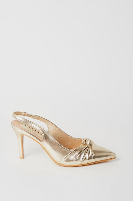 Deja Knot Detail Slingback Stiletto Court Shoes - Image 2