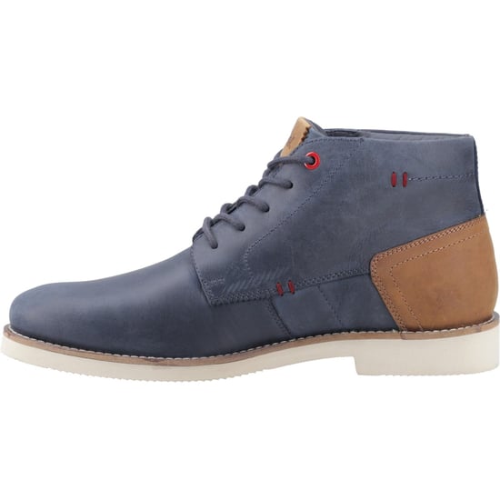 Pod Aries Leather Men's Navy Blue Boots - Image 4