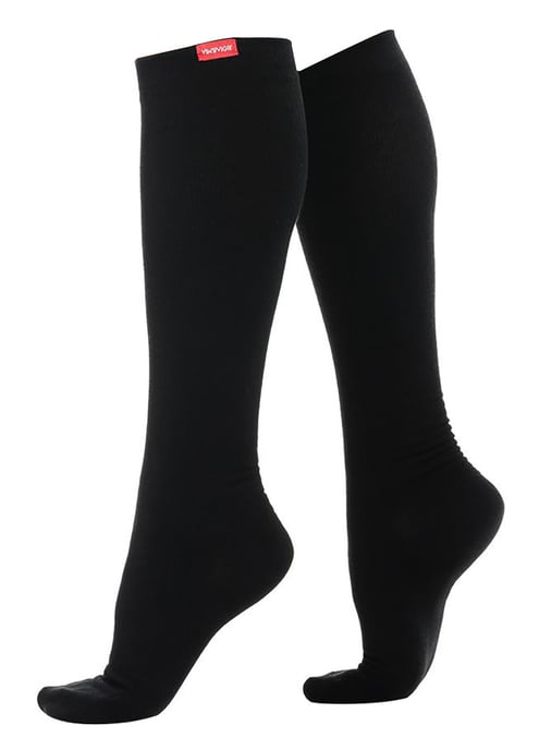 VIM&VIGR - Calcetines de compresión graduada 20-30 mmhg con nylon que absorbe la humedad para hombres y mujeres - Negro - Image 1