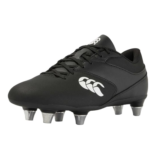 Canterbury Childrens/Kids Phoenix Raze Soft Ground Rugby Boots (Black/White) - Image 1