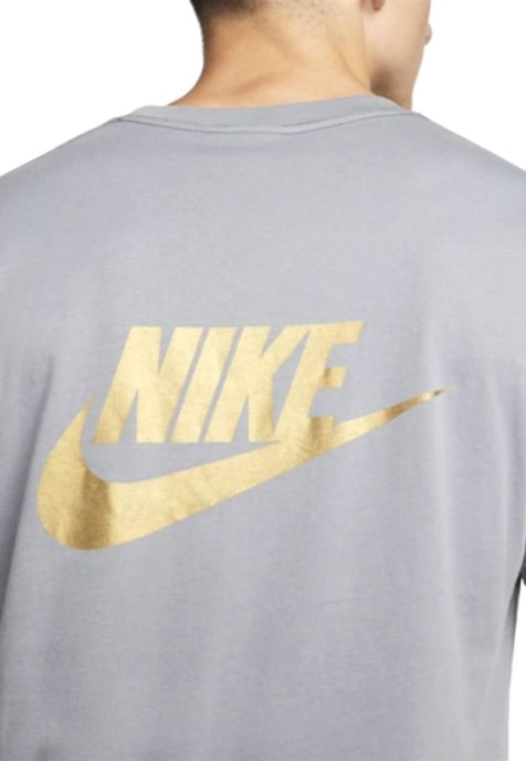 Nike Sportswear Standard Issue T Shirt in Polar Grey - Image 4