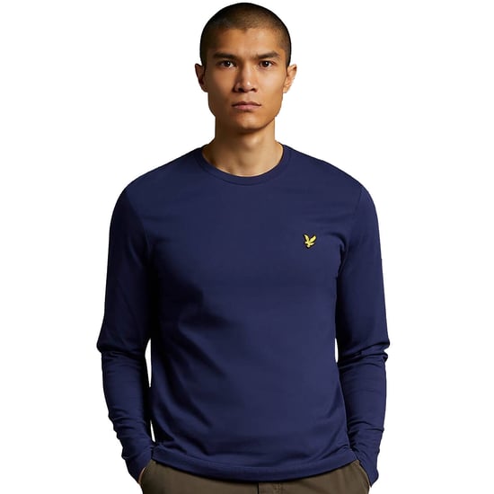 Camiseta de manga larga azul marino con marca Lyle & Scott - Image 1