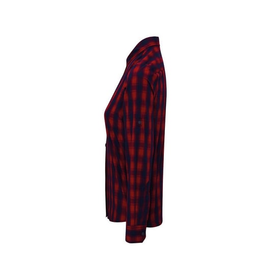 Premier Womens/Ladies Mulligan Checked Long-Sleeved Shirt (Red/Navy) - Image 3