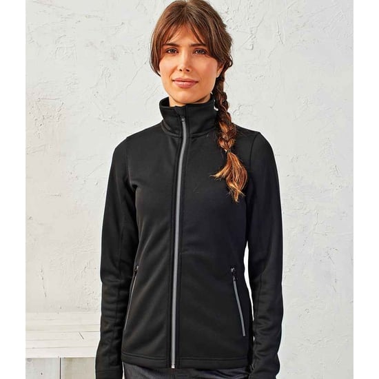 Premier Womens/Ladies Sustainable Zipped Jacket (Black) - Image 2