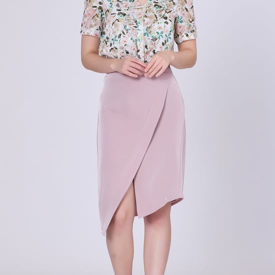 Asymmetric crossed panel skirt - Image 6