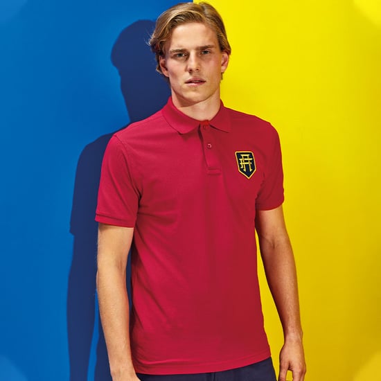 Asquith & Fox Mens Plain Short Sleeve Polo Shirt (Red)