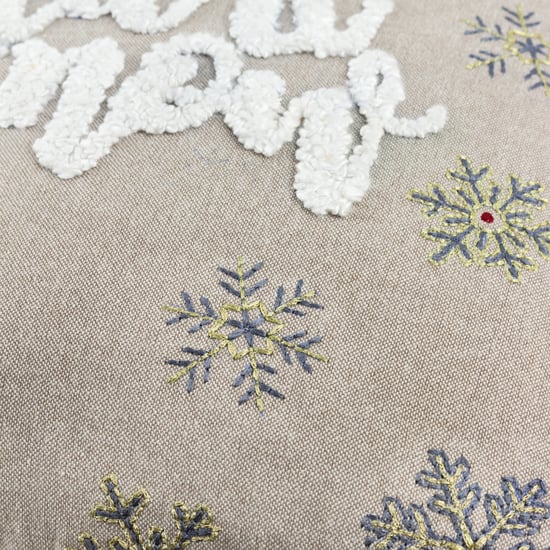 Funda de cojín bordada Paoletti Invierno Déjalo Nevar - Image 4