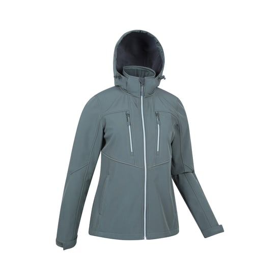 Mountain Warehouse Womens/Ladies Genesis Windproof Soft Shell Jacket (Green) - Image 3