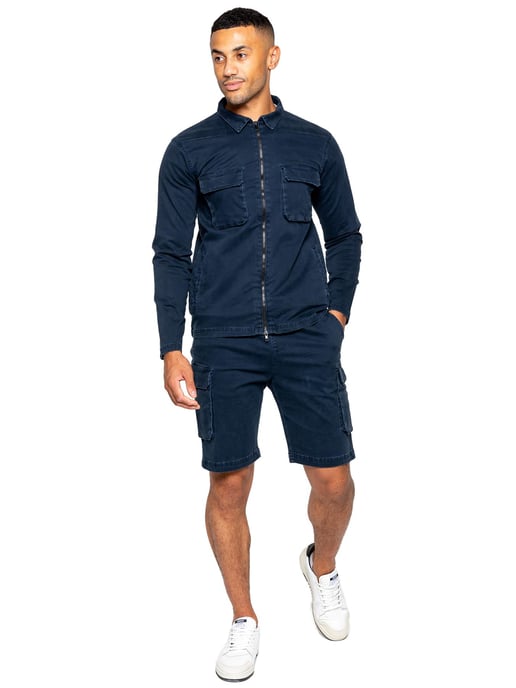 Enzo | Chándal con pantalón corto para hombre - Azul marino - Image 2