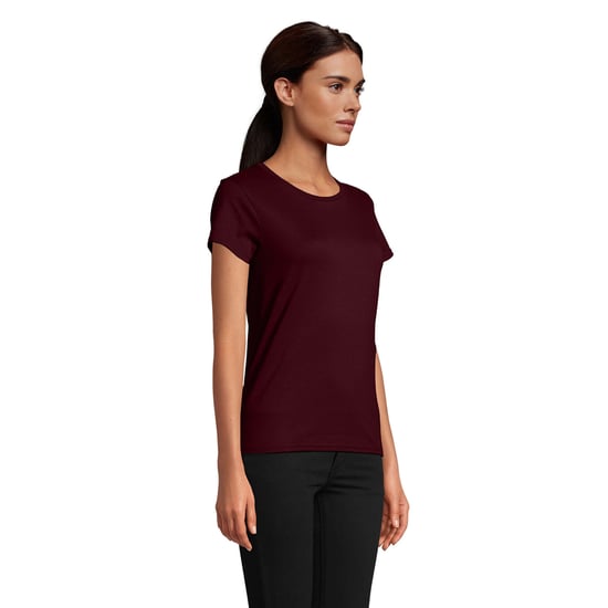 SOLS Womens/Ladies Pioneer T-Shirt (Burgundy) - Image 3