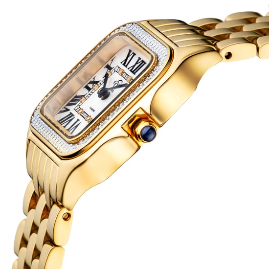 Reloj GV2 Milan para mujeres con esfera plateada de acero inoxidable IPYG. - Image 2