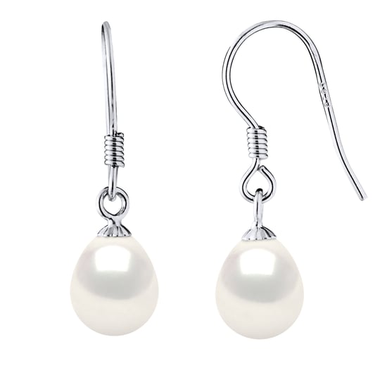 Earrings Hooks Freshwater Pearls 7-8mm White Pears 925